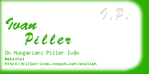 ivan piller business card
